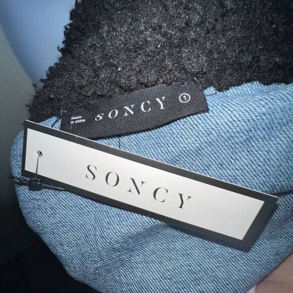 Soncy Plus Denim Teddy Collar Jean‎ Jacket (Soncy size 3X) - Picture 14 of 16